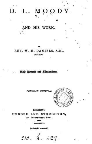 Tapa de D.L. Moody and his work. Popular ed