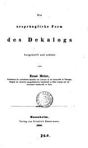 Tapa de Die ursprüngliche Form des Dekalogs