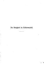 Tapa de Die Stetigkeit im Kulturwandel: Eine soziologische Studie