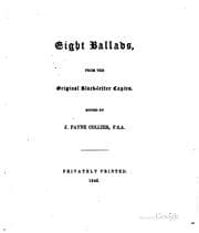 Tapa de Eight Ballads from the Original Black-letter Copies