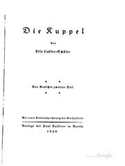 Tapa de Die Kuppel: Der Gedichte zweiter Teil