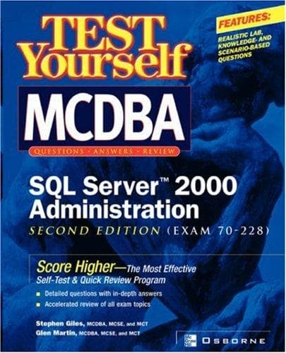 Tapa de MCDBA SQL server 2000 administration (exam 70-228)