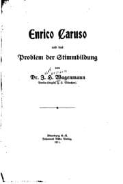 Tapa de Enrico Caruso und das Problem der Stimmbildung
