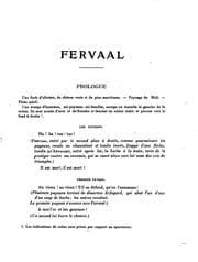 Tapa de Fervaal: action musicale en trois actes et un prologue