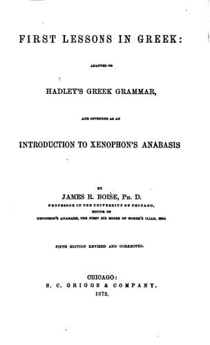 Tapa de First Lessons in Greek