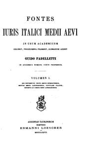 Tapa de Fontes iuris italici medii aevi