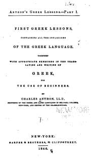 Tapa de First Greek Lessons: Containing All the Inflexions of the Greek Language. Together with ..