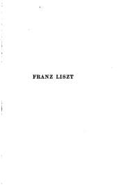 Tapa de Franz Liszt: Ein Gedenkblatt, von seiner Tochter
