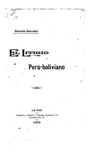 Tapa de El litigio Perú-boliviano