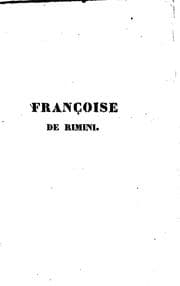 Tapa de Françoise de Rimini: drame en cinq actes ..