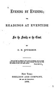 Tapa de Evening by Evening; Or, Readings at Eventide for the Family Or the Closet