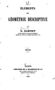 Tapa de Eléments de géométrie descriptive