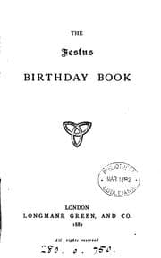 Tapa de The Festus birthday book [extracts from Festus]