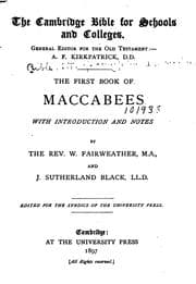 Tapa de The First Book of Maccabees with Introduction and Notes
