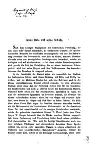Tapa de Frans Hals und seine Schule: Ein Beitrag zu einer kritischen Behandlung der holländischen Malerei