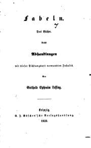 Tapa de Fabeln: Drei Bücher, nebst Abhandlungen mit dieser Dichtungsart Verwandten Inhals