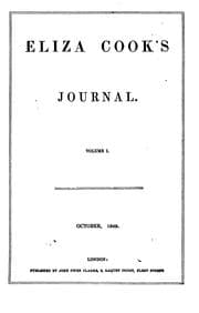 Tapa de Eliza Cook's Journal