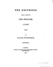 Tapa de The Excursion: Being a Portion of The Recluse, a Poem