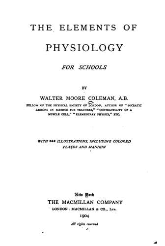 Tapa de The elements of physiology for schools