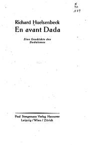 Tapa de En Avant Dada: Eine Geschichte des Dadaismus