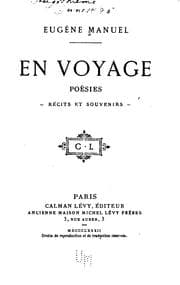 Tapa de En voyage: poésies. Récits et souvenirs