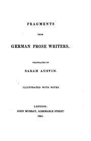 Tapa de Fragments from German Prose Writers