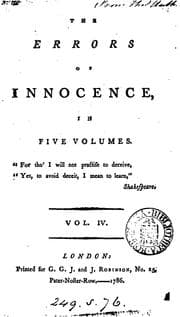 Tapa de The errors of innocence
