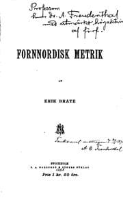 Tapa de Fornnordisk Metrik