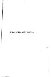 Tapa de England and India: A Record of Progress During a Hundred Years, 1785-1885