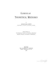 Tapa de Elements of theoretical mechanics