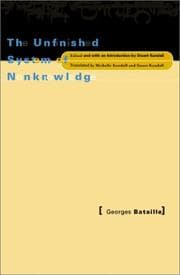 Tapa de The Unfinished System Of Nonknowledge