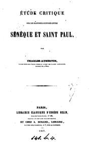 Tapa de Etude Critique Sur Les Rapports Supposes Entre