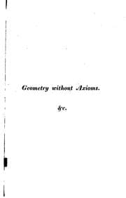 Tapa de Geometry Without Axioms; Or the First Book of Euclid's Elements. With Alterations and Familiar ..