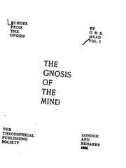 Tapa de The Gnosis of the Mind