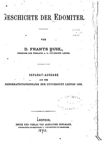 Tapa de Geschichte der Edomiter
