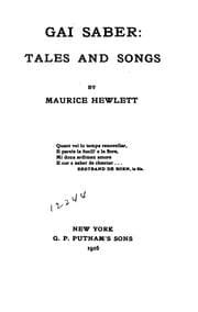 Tapa de Gai Saber: Tales and Songs