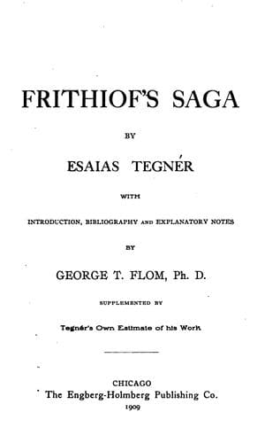 Tapa de Frithiof's Saga