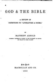 Tapa de God and the Bible: A Review of Objections to "Literature and Dogma"