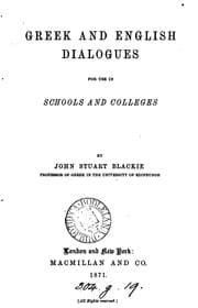 Tapa de Greek and English dialogues, for use in schools