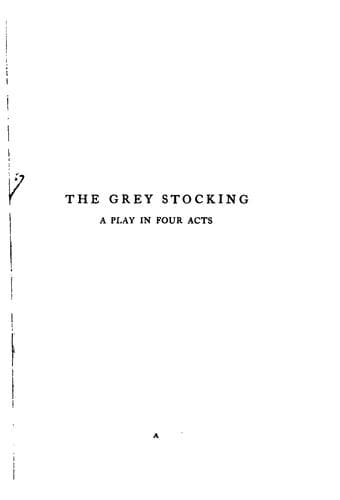 Tapa de The grey stocking and other plays