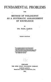 Tapa de Fundamental Problems: The Method of Philosophy as a Systematic Arrangement of Knowledge