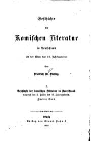 Tapa de Geschichte der komischen Literatur in Deutschland seit der Mitte des 18 ..