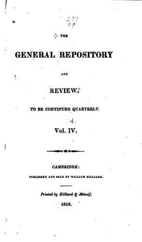 Tapa de The General Repository and Review