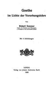 Tapa de Goethe im Lichte der Vererbungslehre