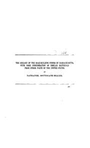 Tapa de The Geology of the Road-building Stones of Massachusetts, with Some Consideration of Similar ..