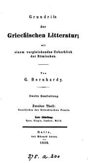 Tapa de Grundriss der griechischen Litteratur. 2e Bearb. 2 Theile [in 3 pt.]
