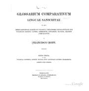 Tapa de Glossarium comparativum linguae sanscritae: in quo omnes sanscritae radices et vocabula ..