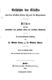 Tapa de Geschichte des Elsasses von den ältesten Zeiten bis auf die Gegenwart ..