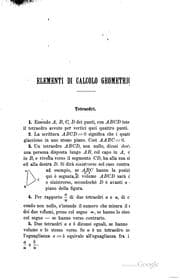 Tapa de Gli elementi di calcolo geometrico ..