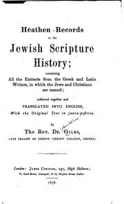 Tapa de Heathen Records to the Jewish Scripture History